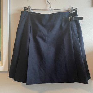 Uniqlo Navy Belted Wrap Skirt
